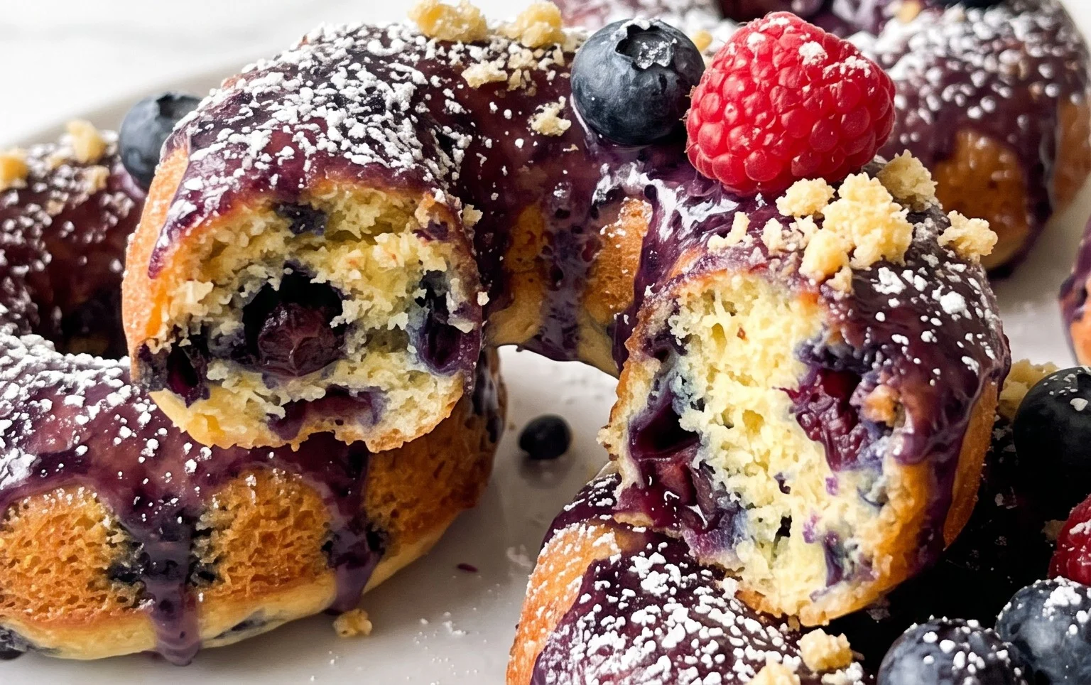Blueberry Cake Donuts