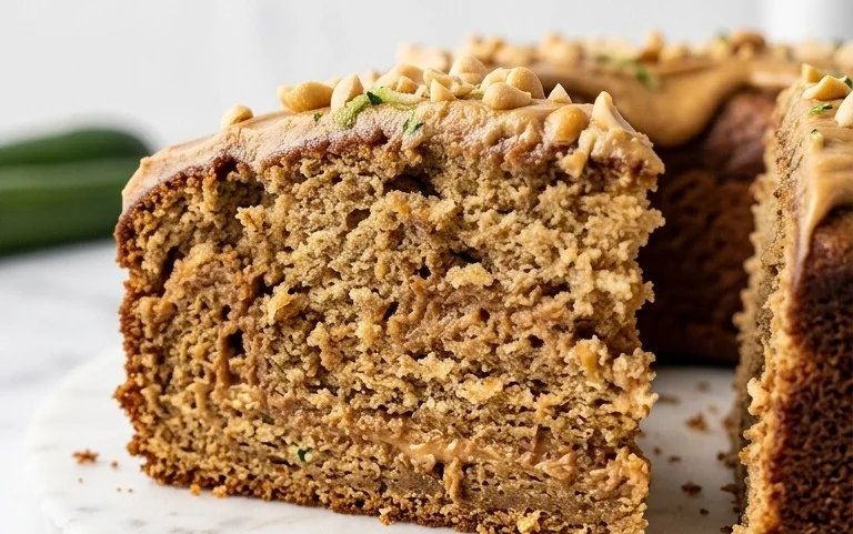Moist Peanut Butter Zucchini Cake Recipe