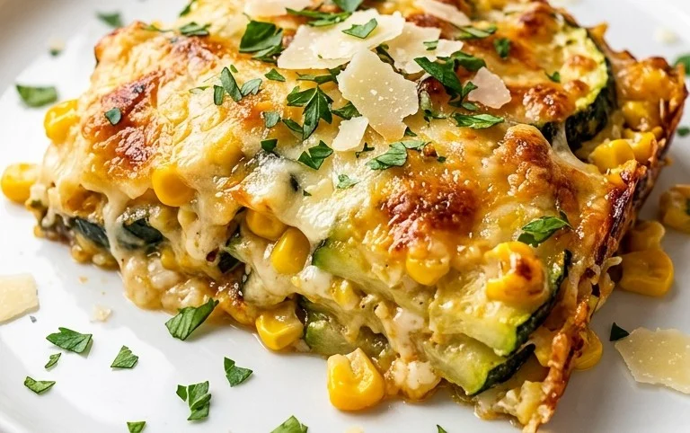 Zucchini Corn Parmesan Bake Recipe