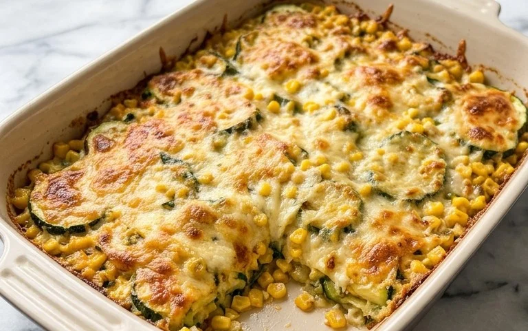 Zucchini Corn Parmesan Bake Recipe